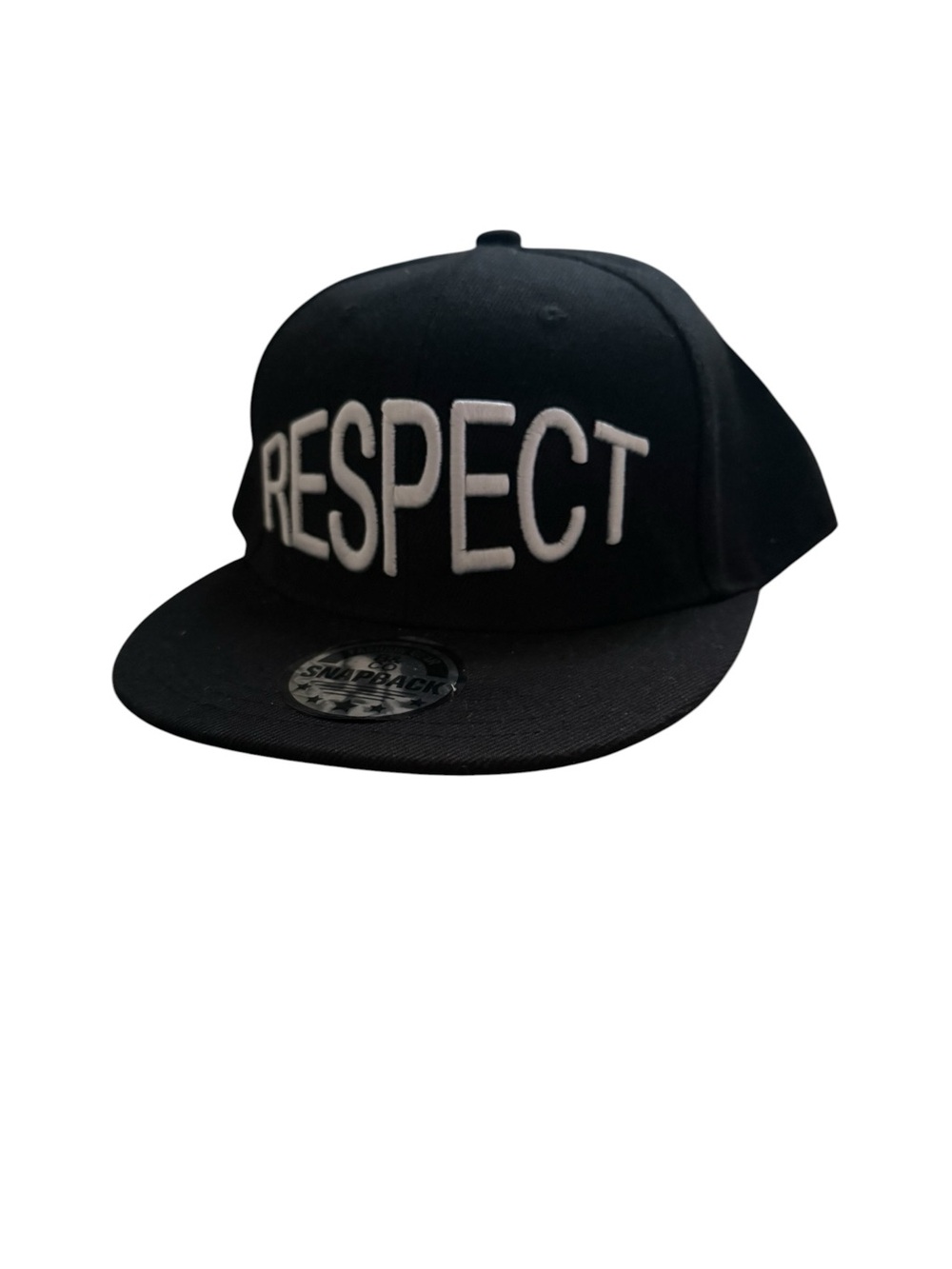 RESPECT 3D Embroidered Hip Hop Snapback Adjustable Cap Hat Black & White